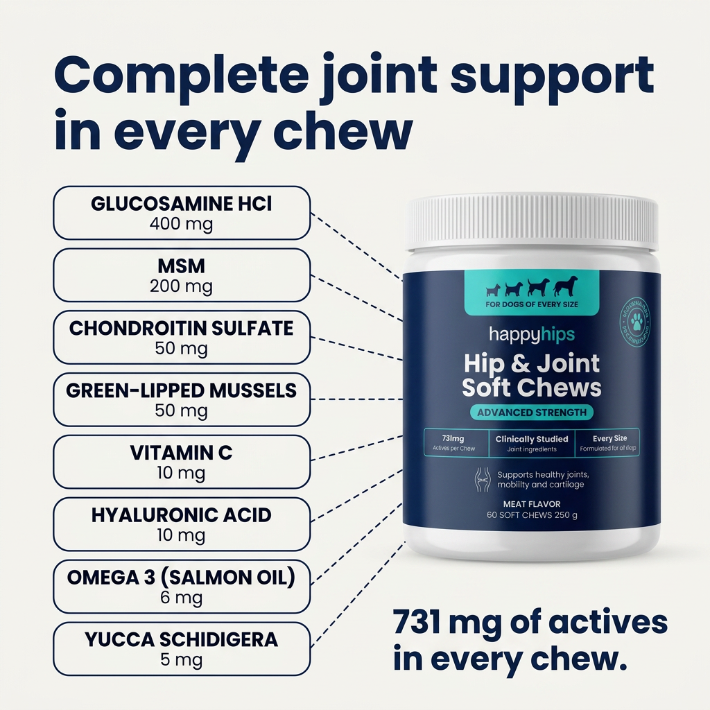 happyhips Hip & Joint Chews for Dogs