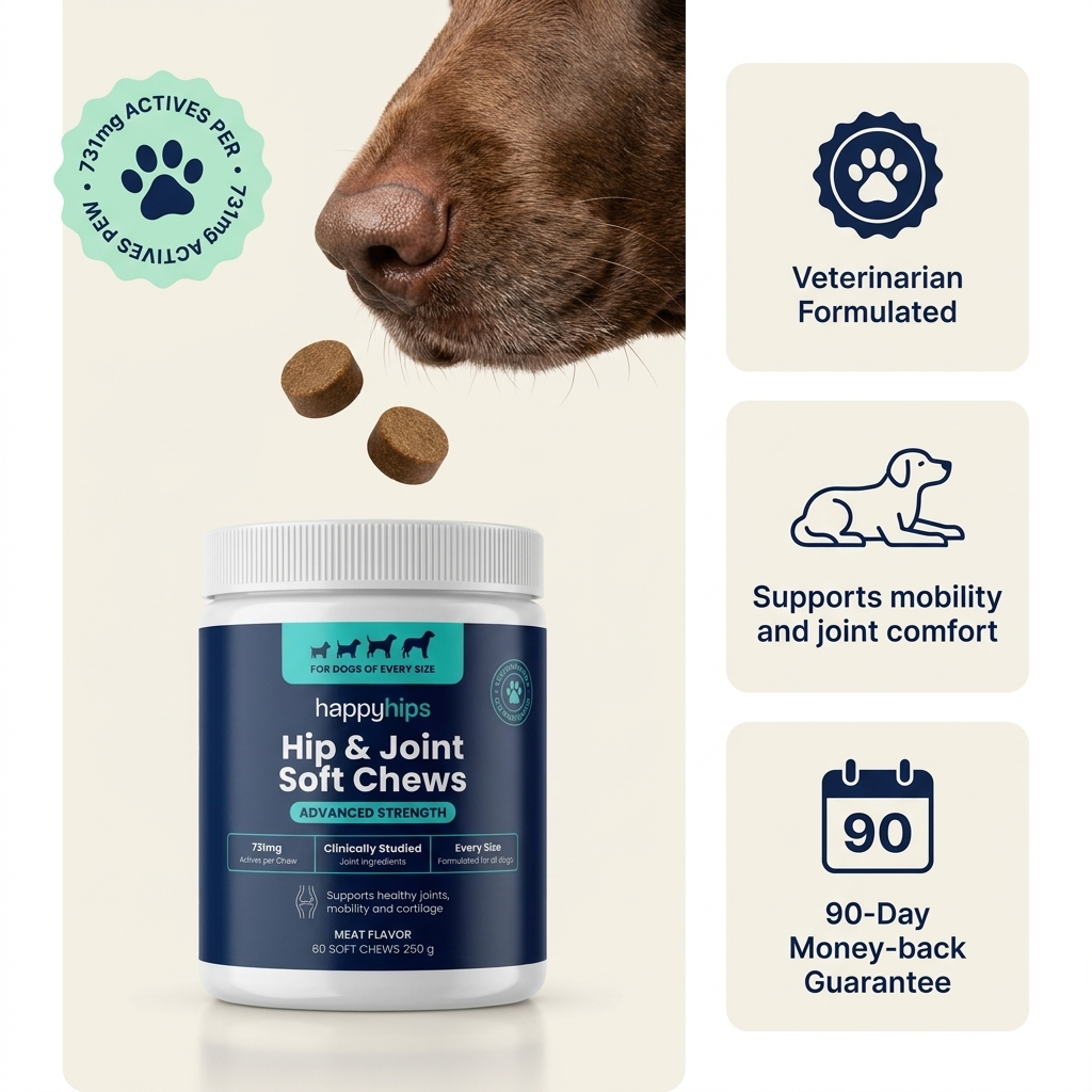 happyhips Hip & Joint Chews for Dogs